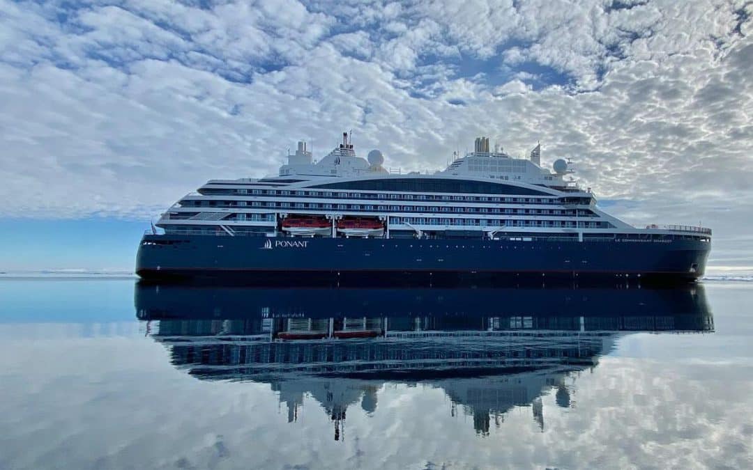 cruise ship on body of water