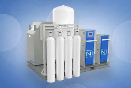 novair nitrofactory nitrogen generator with blue background