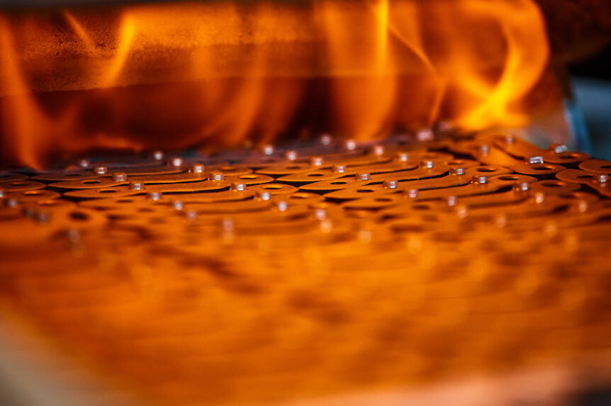 metal heat treating fire