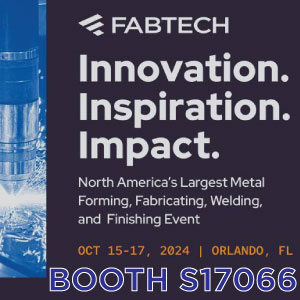 Logo of Fabtech Laser-cutting and metalworking trade show, Orlando October 15, 2024